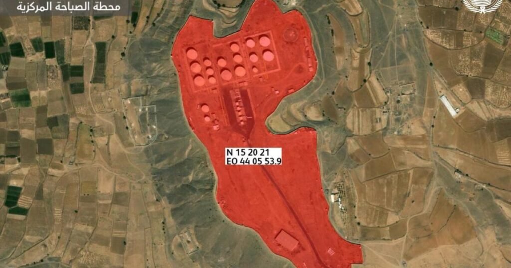 عاجل قيادة القوات المشتركة للتحالف تطلب من المدنيين إخلاء موقع شركة النفط اليمنية / محطة الصباحة المركزية بصنعاء بحسب الخارطة التوضيحية للموقع، وذلك لسلامتهم.